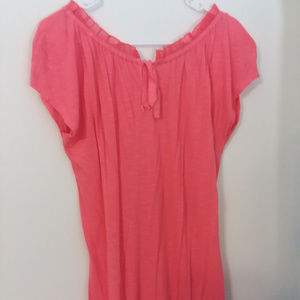 LOFT Ann Taylor Pink short sleeve blouse